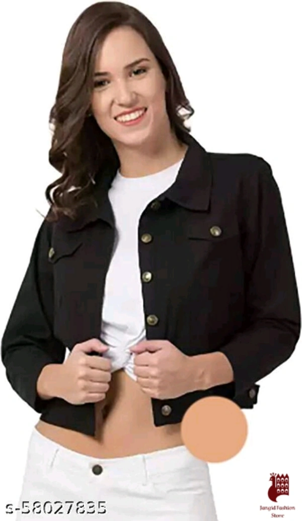 WOMEN TRENDY Comfy Graceful Women Jackets & Waistcoat - 1, XS, BLACK
